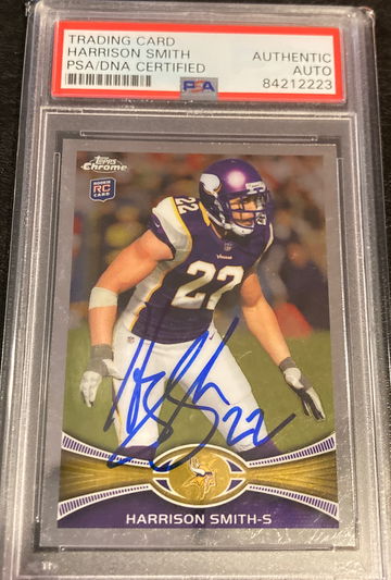 Harrison Smith signed Topps Chrome Rookie PSA Authentic