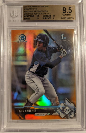 Jesus Sanchez 2017 Bowman Chrome Orange Refractor #03/25