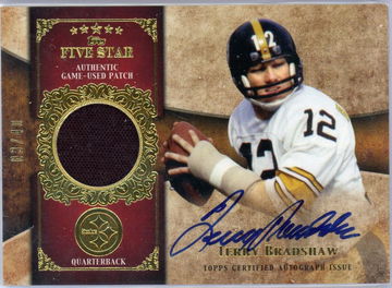 2011 Topps Five Star Signatures Patch Terry Bradshaw #FSSP-TB Patch Auto /40