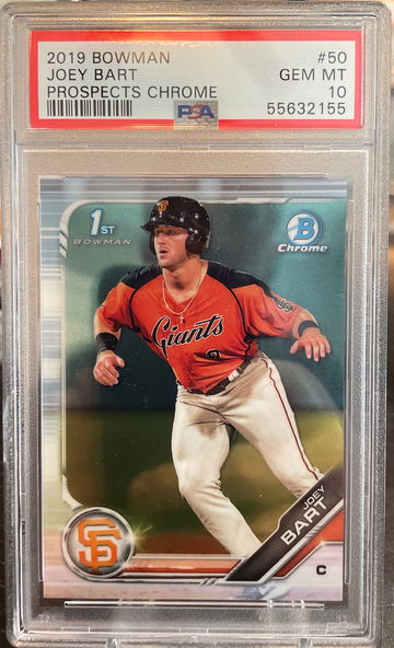 Joey Bart 2019 Bowman Chrome 1st Prospect PSA 10 