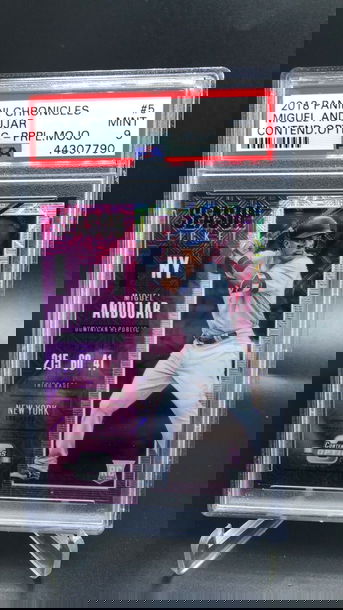 PSA 9 2018 Panini Chronicles Contenders Optic Pink Miguel Andujar Rookie /99