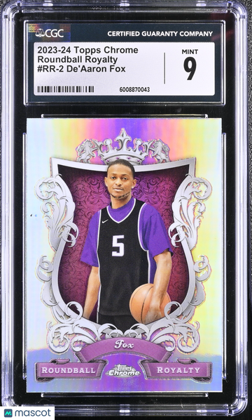 2023-24 Topps Chrome De'Aaron Fox #RR-2 Roundball Royalty CGC 9