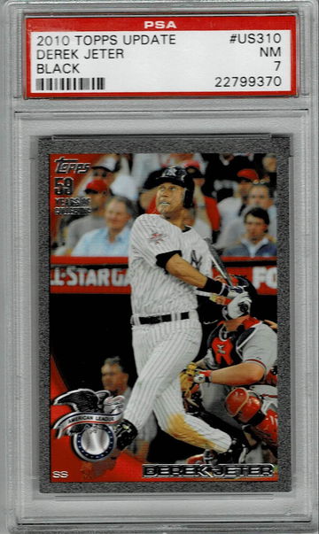 2020 TOPPS UPDATE BLACK DEREK JETER PSA 7 #d 39/59