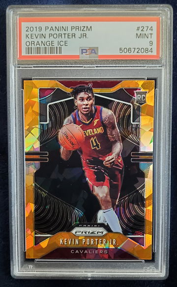 2019-20 Panini Prizm Kevin Porter Jr. Orange Cracked Ice Refractor Rookie #274 PSA 9 Mint