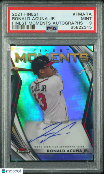 2021 Topps Finest Finest Moments Autographs Ronald Acuna JR. #FMARA PSA 9