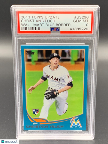 2013 Topps Update Wal-Mart Blue Border #US290 Christian Yelich PSA 10 Rookie