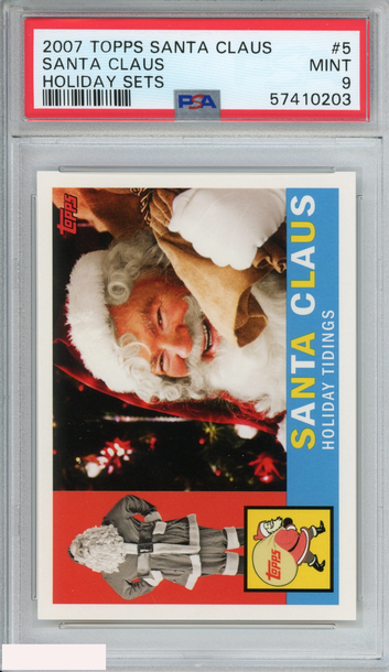 2007 TOPPS SANTA CLAUS HOLIDAY SETS SANTA CLAUS #5 PSA 9 MINT