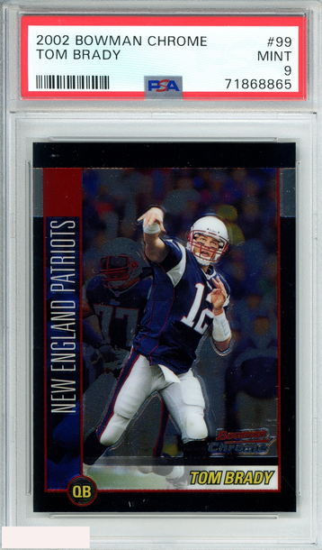2002 BOWMAN CHROME TOM BRADY #99 NEW ENGLAND PATRIOTS  PSA 9 MINT