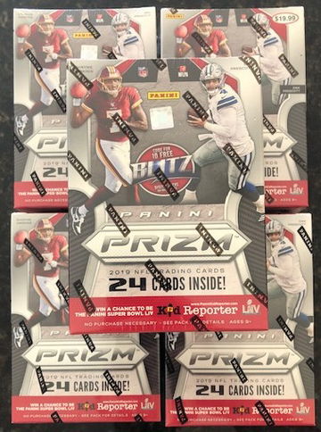 5 2019 Panini Prizm Football Blaster Box 