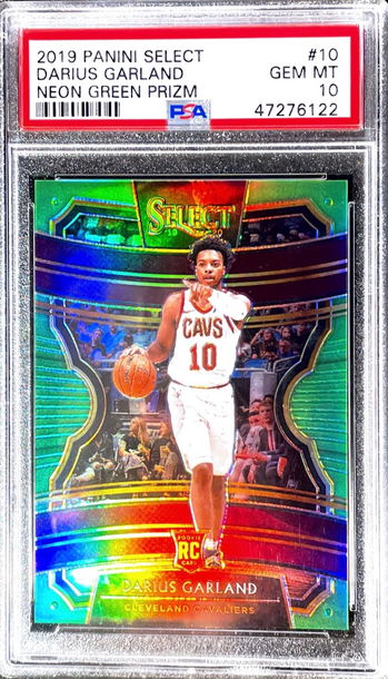 Darius Garland /75 Select Concourse Neon Green PSA 10
