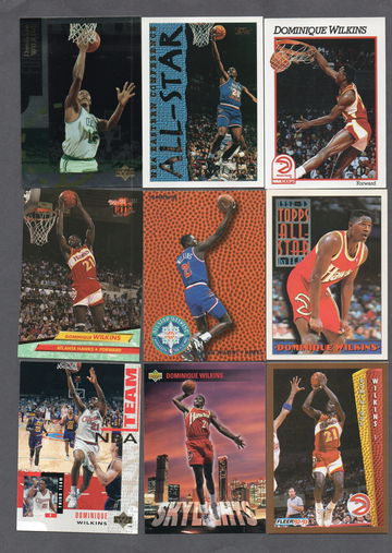 Dominique Wilkins NBA Basketball Card Lot (28) - HOF Hawks Celtics Nice Variety
