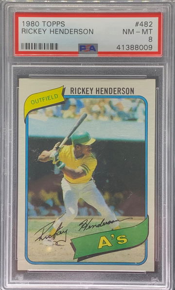 1980 Topps Rickey Henderson PSA 8