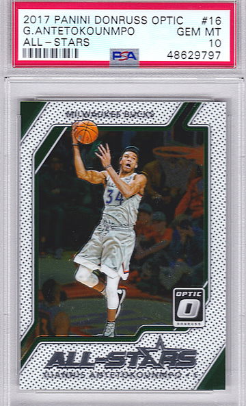 2017 Panini Donruss Optic All Stars Giannis Antetokounmpo #16, GEM MINT 10