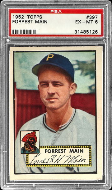 1952 Topps Baseball #397 Forrest Main PSA 6