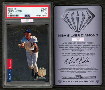 1993 Derek Jeter SP Foil Rookie MBA Silver Diamond PSA 9 Mint