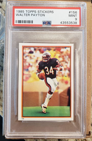 1985 Topps Stickers Walter Payton Psa 9