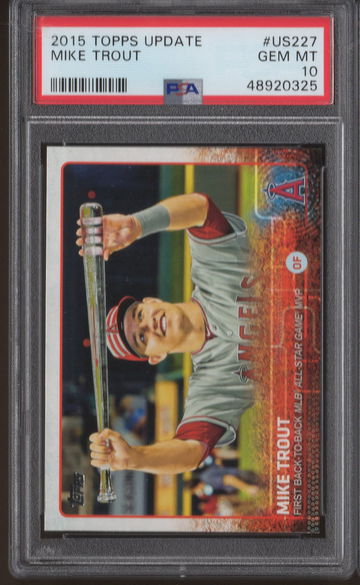 2015 Topps Update Mike Trout PSA 10