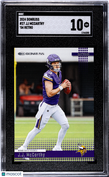 2024 Donruss JJ Mccarthy #27 '04 Retro SGC 10