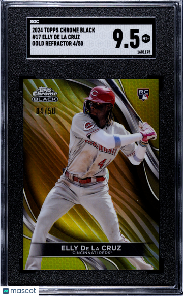2024 Topps Chrome Black Elly De La Cruz #17 Gold Refractor SGC 9.5