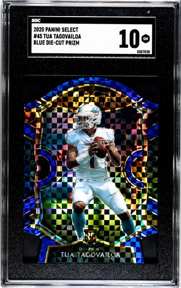 2020 Select Concourse Tua Tagovailoa Blue Die Cut Prizm SGC 10 RC Rookie Gem Mint 