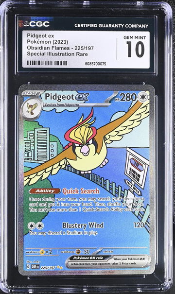 2023 Pokemon Obsidian Flames SIR Pidgeot ex #225/197 CGC 10