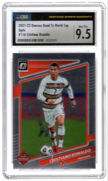 2021-22 Donruss Road to World Cup Cristiano Ronaldo Optic 9.5