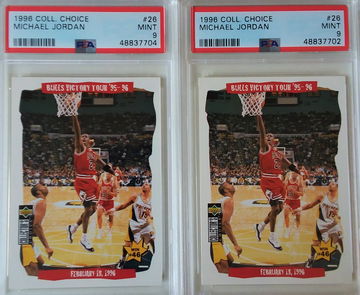 1996 Collector's Choice MICHAEL JORDAN #26 PSA 9 MINT Lot of 2 HOF MJ GOAT BULLS