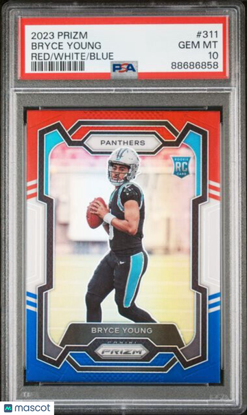 Bryce Young 2023 Panini Prizm Red White & Blue #311 Rookie RC PSA 10