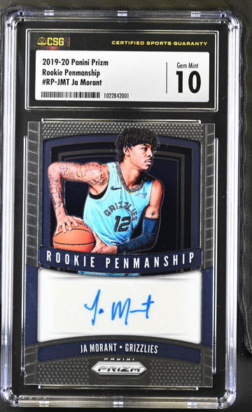 Ja Morant Rookie Penmanship Auto CSG 10