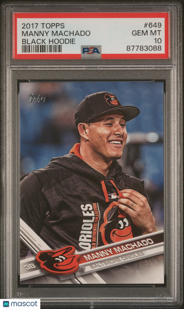2017 Topps Baseball Manny Machado #649 PSA 10 87783088