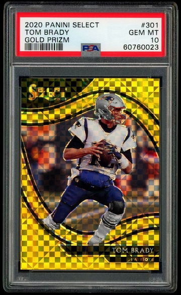 2020 Panini Select Tom Brady Field Level Gold Prizm /10 PSA 10 POP 2!