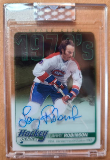 2018-19 Clear Cut Larry Robinson - Encased & Autographed