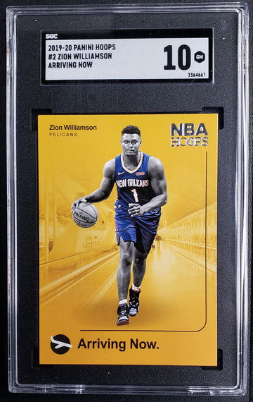 2019-20 Hoops Hoops Arriving Now #2 Zion williamson RC SGC 10