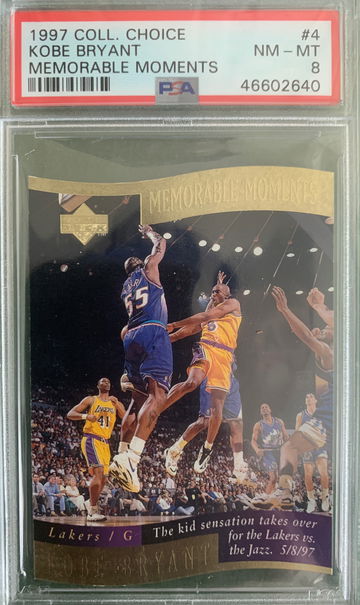 1997 Collectors Choice Kobe Bryant Memorable Moments 