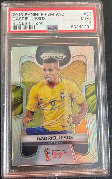 Gabriel Jesus 2018 World Cup Prizm Silver PSA 9