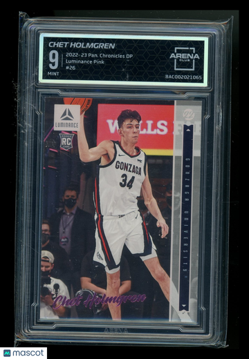 2022-23 Panini Chronicles Luminance Pink Chet Holmgren #26 RC Arena Club 9