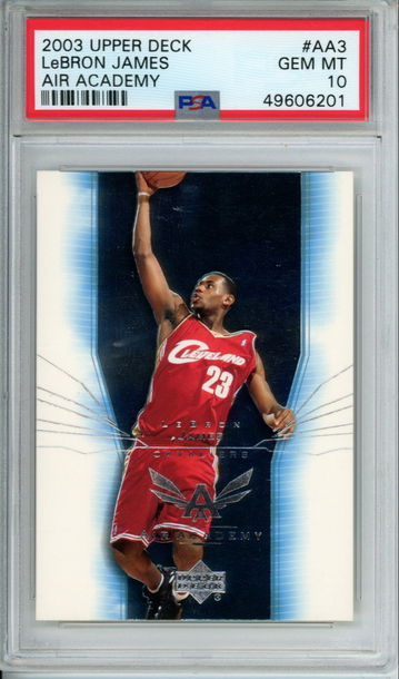LEBRON JAMES 2003 Upper Deck Air Academy #AA3 PSA 10 GEM Mint Rookie Card RC Cavaliers