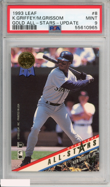 1993 LEAF KEN GRIFFEY MARQUIS GRISSOM #8 GOLD ALL-STARS-UPDATE HOF PSA 9