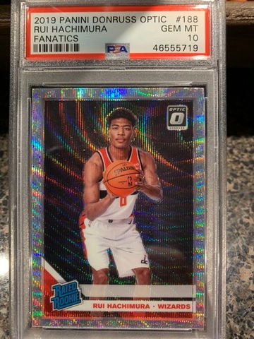 Rui Hachimura psa 10 Donruss optic fanatics 