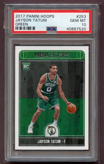 JAYSON TATUM 2017 Panini Hoops #253 Rookie PSA 10 GEM MINT Boston Celtics 7520