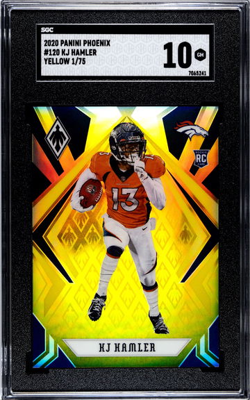 KJ Hamler 2020 Panini Phoenix Yellow #01/75 SGC 10 Rookie 124