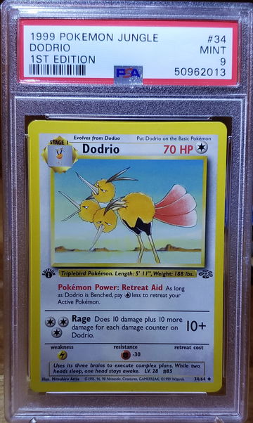 1999 Pokemon Jungle Dodrio 1st edition #34 PSA 9