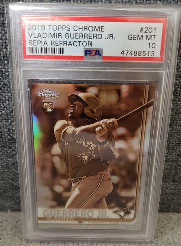 Vladimir Guerrero Jr 2019 Topps Chrome Sepia Refractor #201 PSA 10 