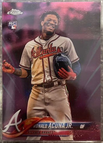 2018 Topps Chrome Ronald Acuna Pink