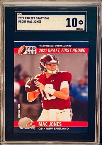2021 Pro Set Draft Day Mac Jones #PSDD9 SGC 10