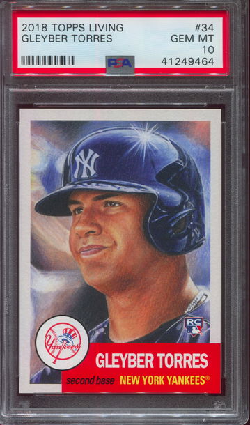 GLEYBER TORRES - 2018 Topps Living RC PSA 10