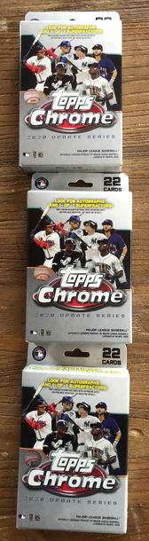 3x Topps Chrome Update 2020 Hanger Boxes Factory Sealed