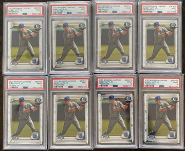 BOBBY WITT JR 8x LOT 2020 BOWMAN CHROME PSA 9 MINT 