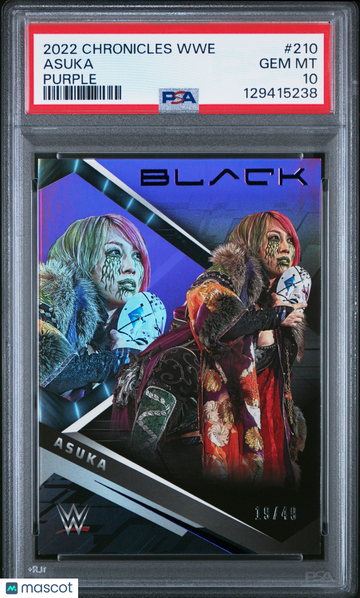 2022 Panini Chronicles WWE Asuka #210 Purple /49 PSA 10