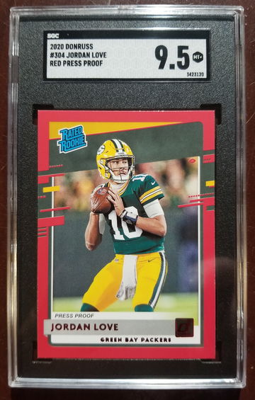 2020 Donruss Jordan Love Red Press Proof... SGC 9.5